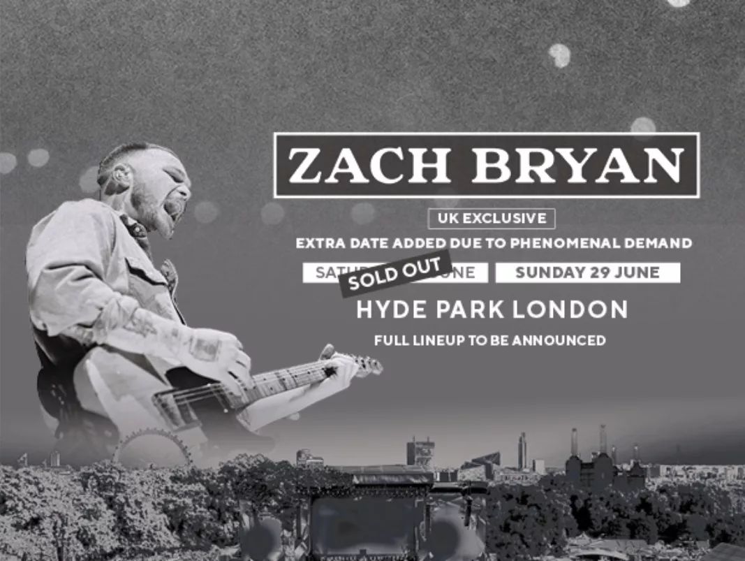 Zach Bryan: Extra Show Added at BST Hyde Park