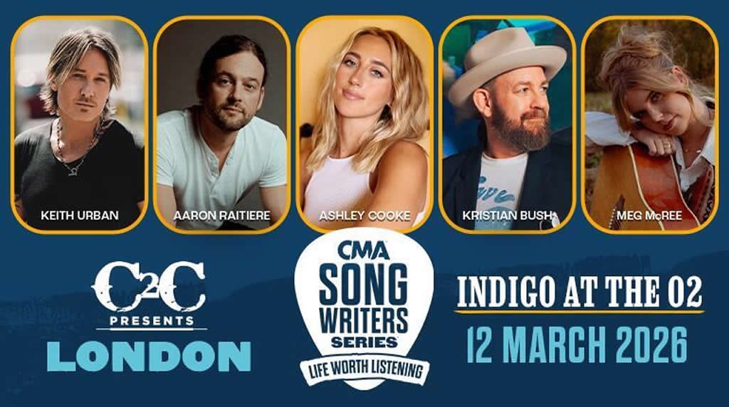 CMA Songwriters Series to Launch C2C London with Keith Urban and Friends
